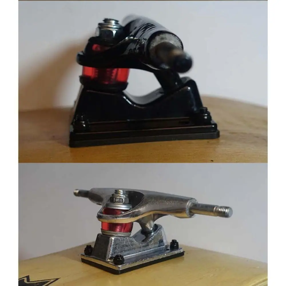 

Aluminum Alloy 5inch Skateboard Trucks Impacts Resistance Four-wheel Skateboard Steering Bracket Double Rocker Silver Black