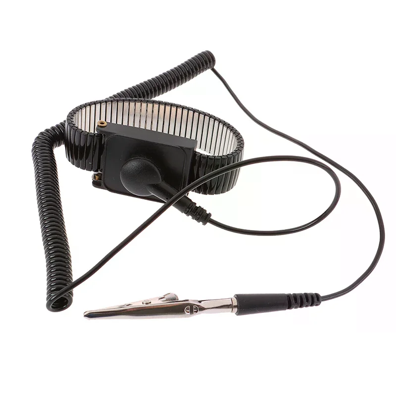Adjustable Anti-Static Wrist Strap ESD Discharge Belt Metal Ground Bracelet Workbench Safety for Electronics Assembly
