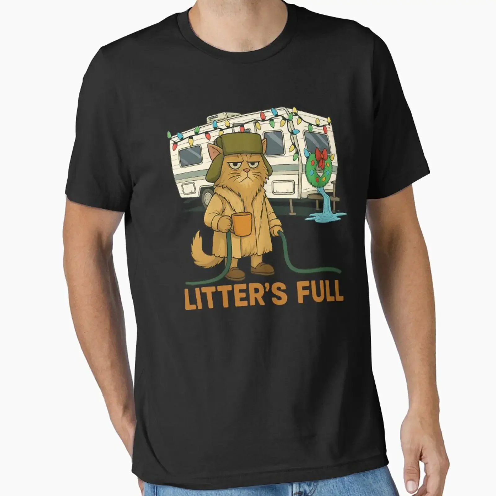 Litter s Full Funny Cat Lovers Christmas Xmas Essential T Shirt vintage Washed Breathable graphic Slightly fashion streetwear
