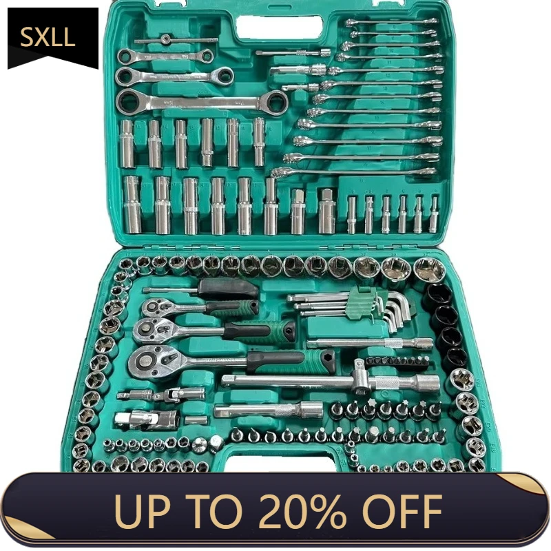 

SXLL 151Pcs mechanical toolkit OEM customized 1 set, bicycle repairman power, including ratchet torque wrench