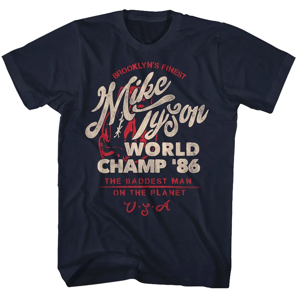 Mike Tyson Brooklyns Finest Boxing Champion Vintage T-Shirt. Premium Cotton Short Sleeve O-Neck Mens T Shirt New S-3XL