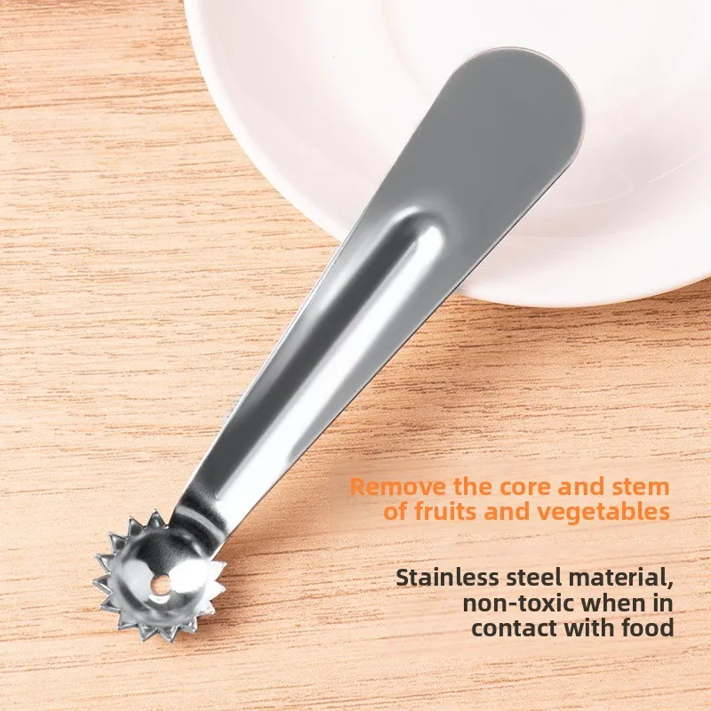 Stainless Steel Fruit Stem Remover Creative Kitchen Tool For Strawberry Tomato Cherry Calf Picking