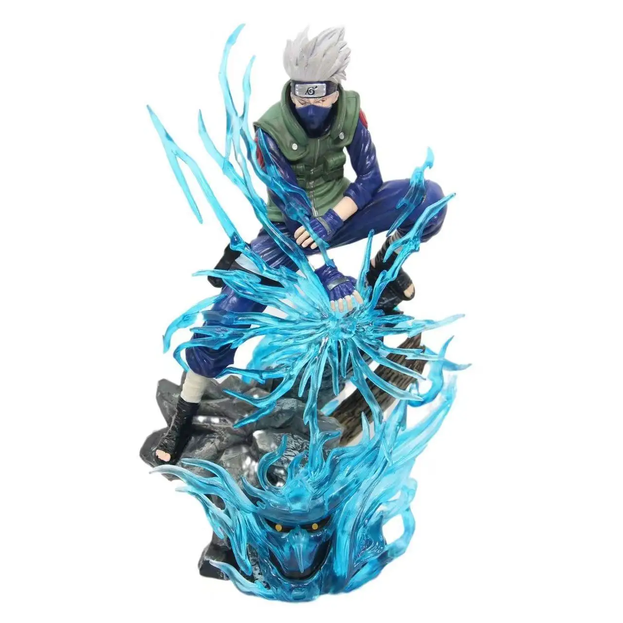 Tokoh Naruto Hatake Kakashi 24cm tokoh Anime NARUTO, ornamen tokoh aksi ukuran besar, mainan anak-anak kartun hadiah ulang tahun keren