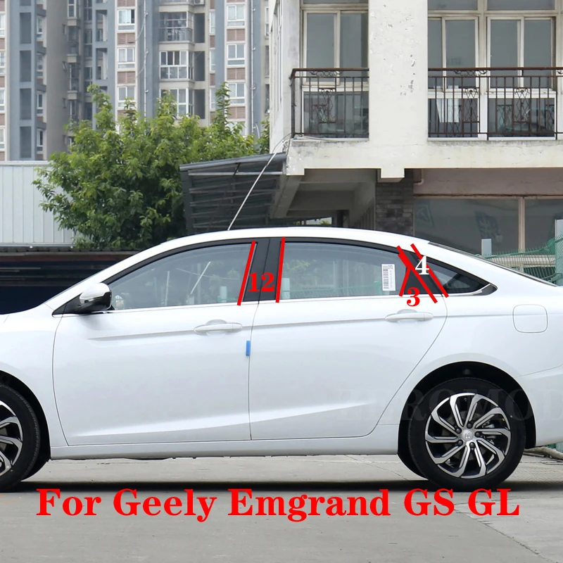 

For Geely Emgrand GS GL Car Central Door Window Middle Column B C Pillar Protection Strip PC Stickers Accessories Cover