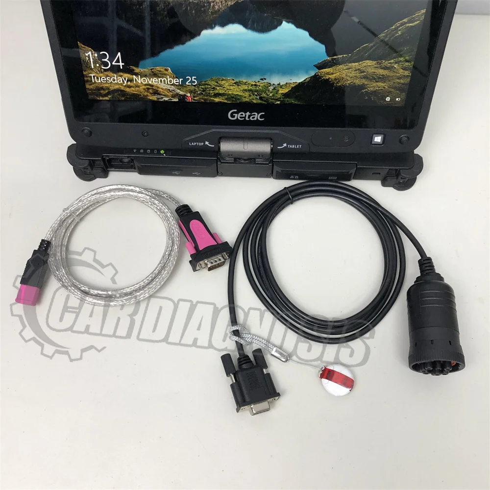 Getac V110 Laptop Key Dongle Sculi 2.14 New Software for Liebherr Machine Crane Excavator Truck Bulldozer Diagnostic Tool