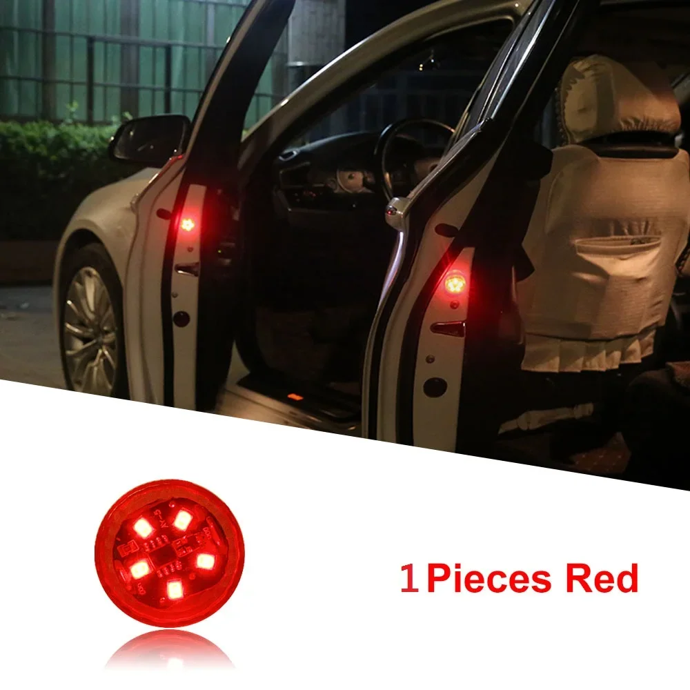 1/2/4 stücke Universal LED Auto Öffnung Tür Sicherheit Warnung Anti-kollision Lichter Magnetische Sensor Strobe blinkende Alarm Lichter