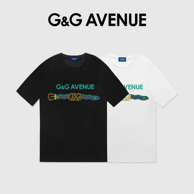 

2025 Hot Sales Summer Luxury Brand High Quality Printing Cotton Couple Tees for Family Look for Men/Women Short Sleeve T-shirt