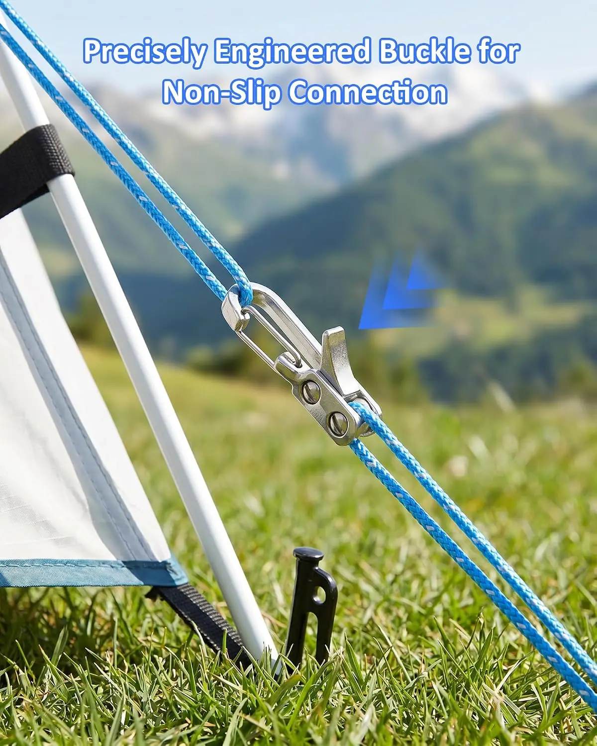 Rope Tightening Tool & Tensioner，Heavy-Duty Retractable Tie Down Rope for Camping, Tarp, Hammock,Boating & Outdoor Gear Securing