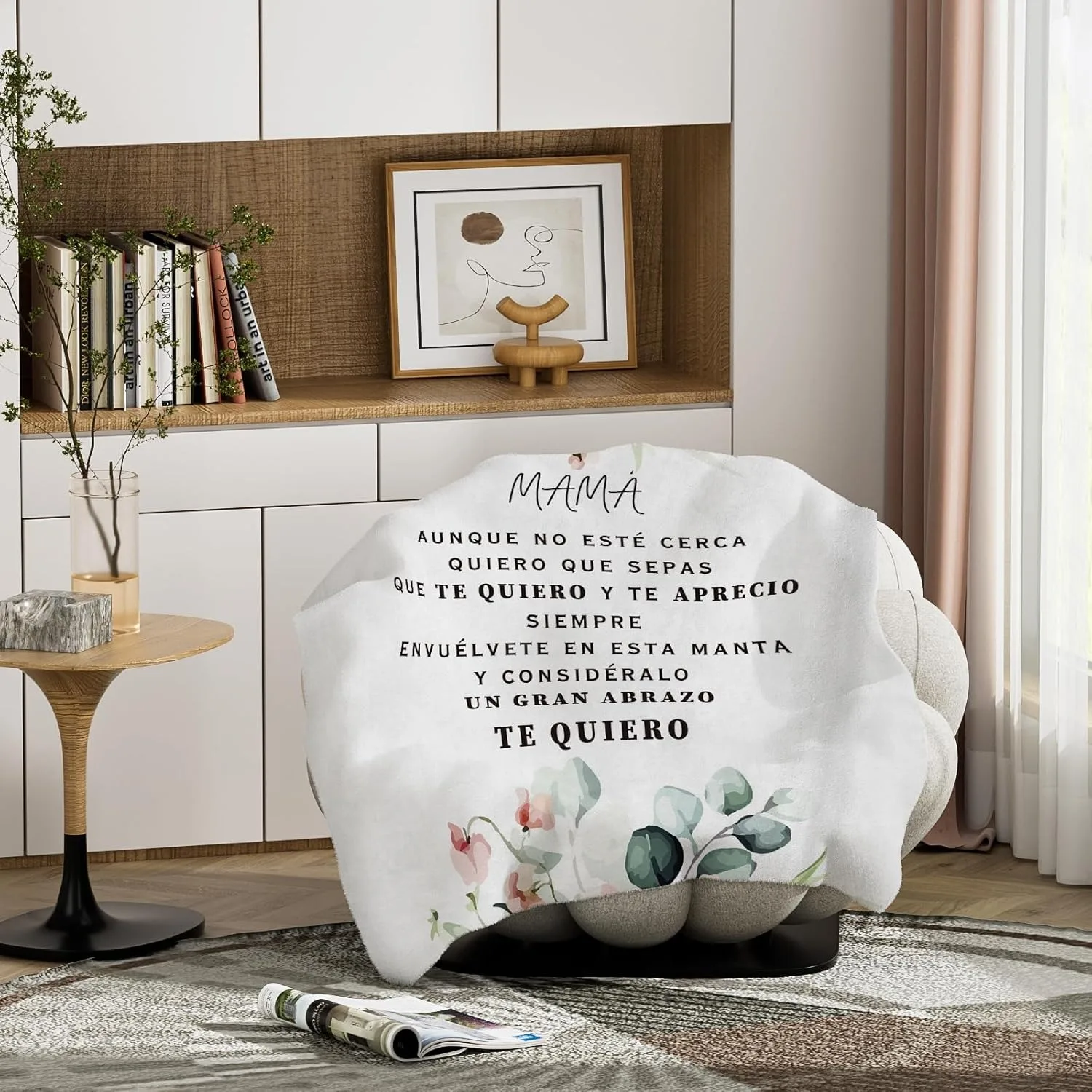 Perfect Gifts Blanket from Daughter Son for Mother's Day Birthday Anniversary for Mom Spanish Soft Flannel Throw thin Blankets
