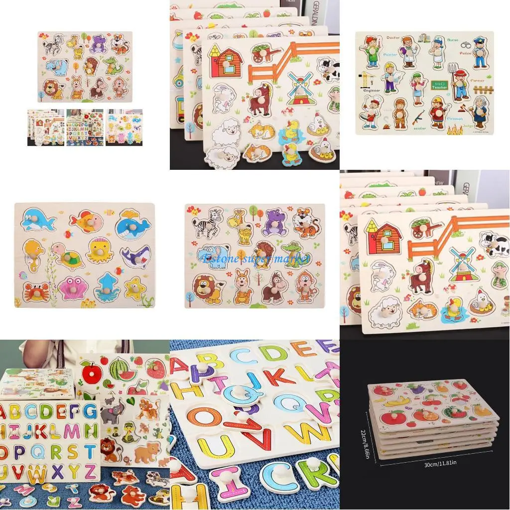 

090B Wooden Peg Puzzles for Toddlers Puzzles Educational Wooden Puzzles Learning