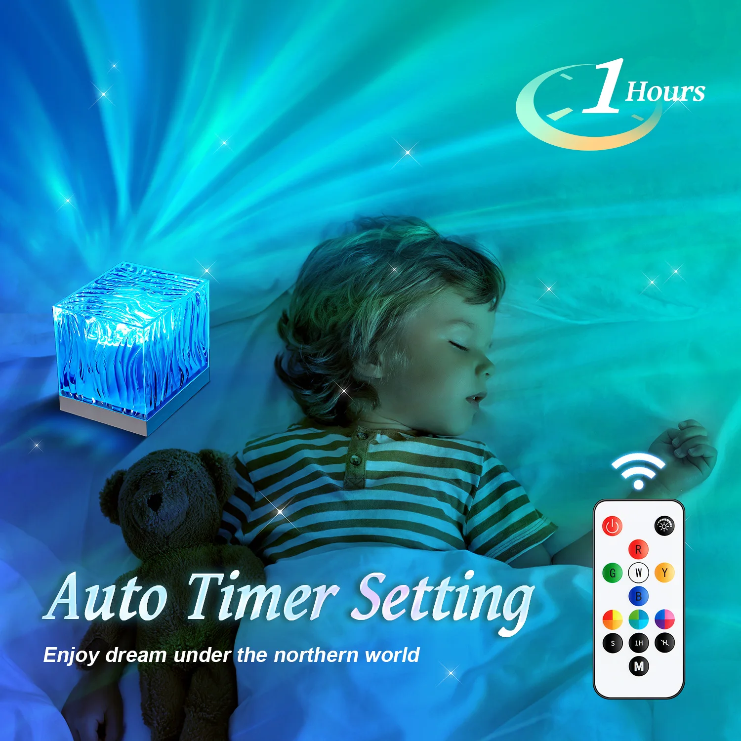 INS Multicolor Northern Light Projector Romantic Gift Aurora Project Night Lights Room Decor Dimming Galaxy Light Auto Timer Set