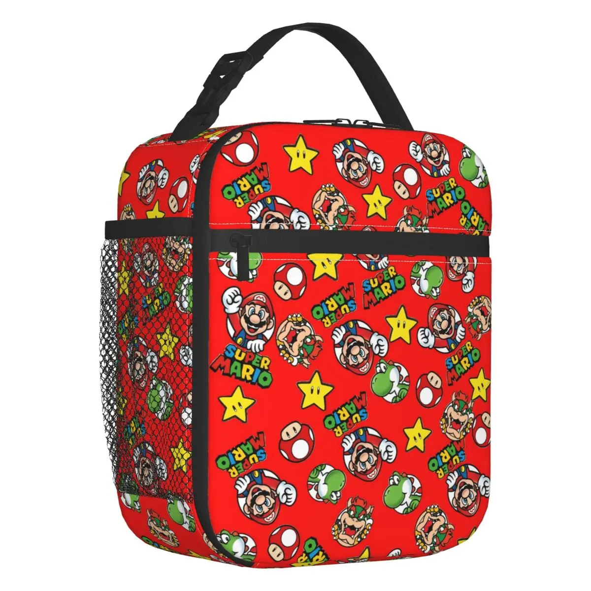 Bolsa térmica personalizada para almoço, M-Marioes, videogame, irmãos e amigos, para mulheres e homens, à prova d'água, bolsa térmica para almoço escolar
