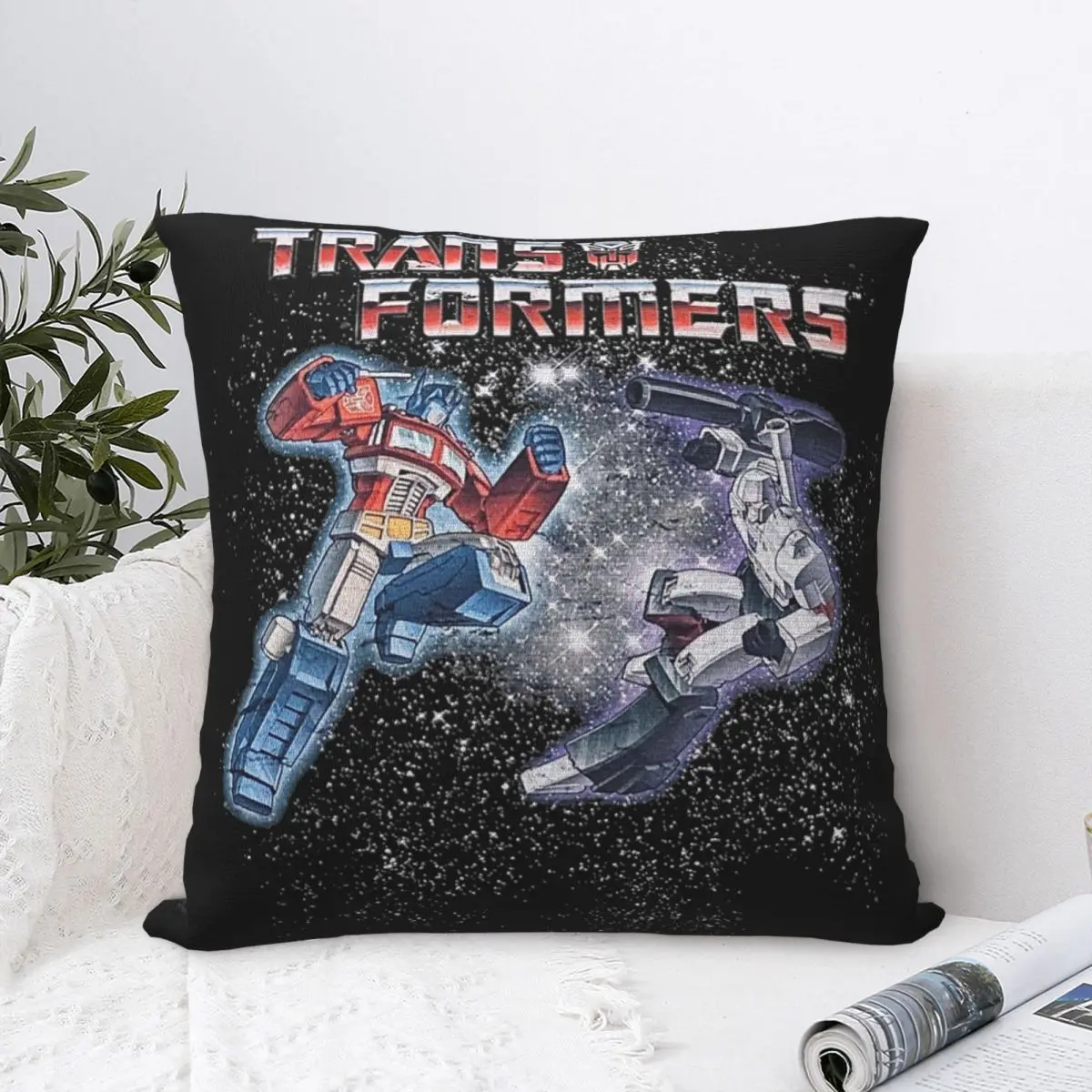 Living Room Decorations Transformers Optimus Prime Megatron Pillowcase Stuff Pillow Covers Square Multi Size