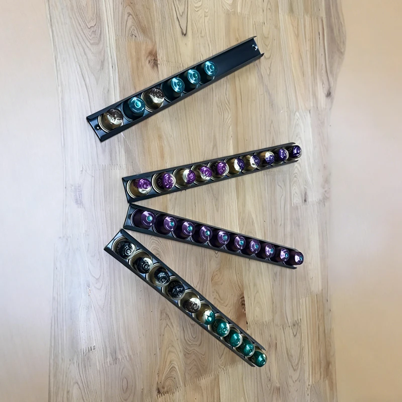 3PCS Coffee Storage Strip Portable Simple Coffee Capsule Holder Kitchen Magnetic Storage Rack Creative Metal Design Holders Set