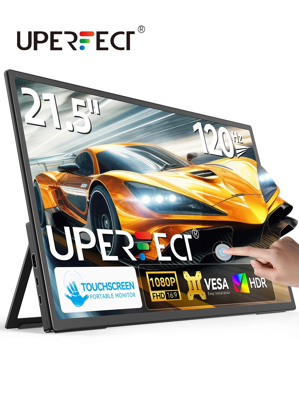 

UPERFECT UMax 21 Touchscreen 21.5" 120Hz Computer Display 1080P 100% sRGB USB-C HDMI HDR Gaming Portable Monitor for Laptop Mac