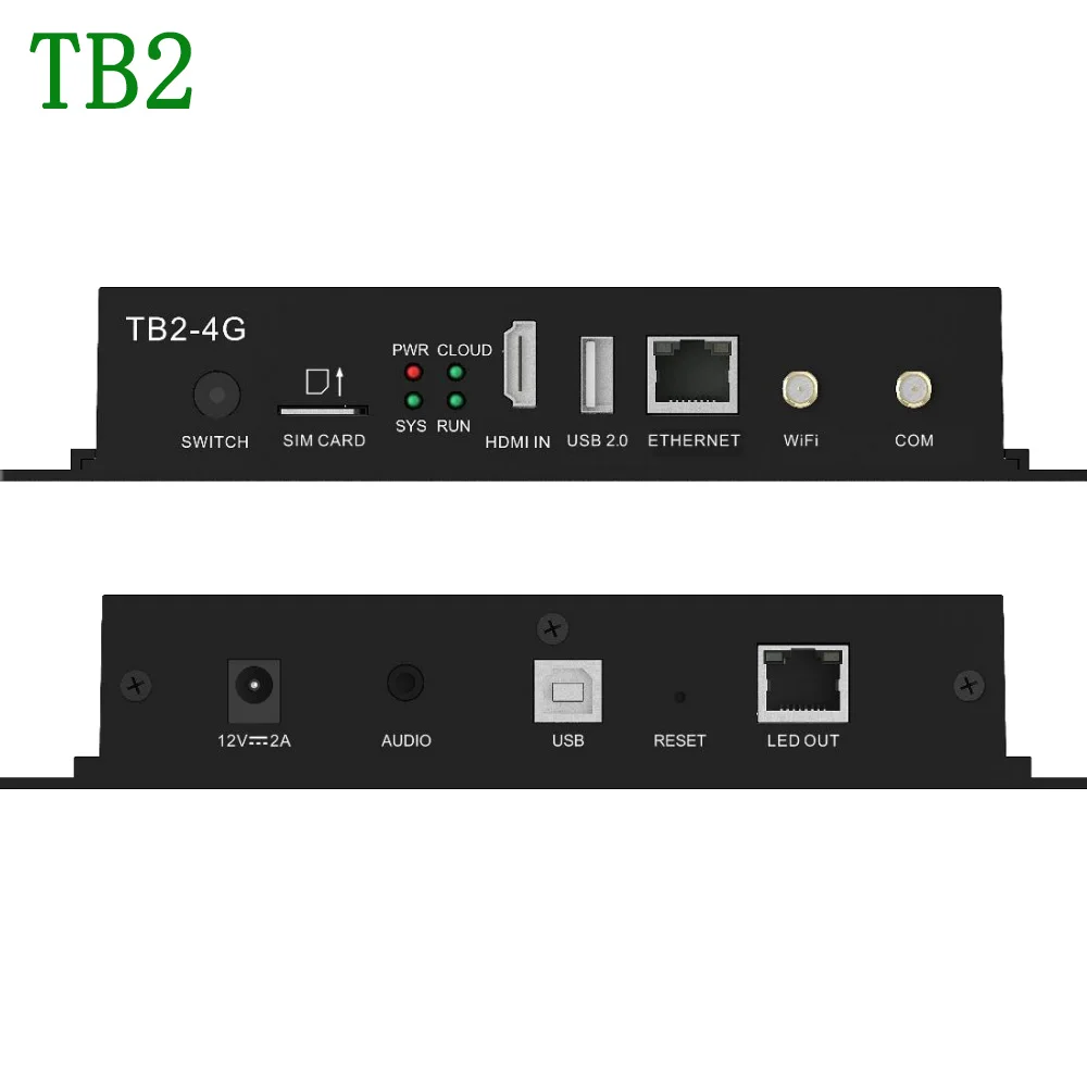 

Контроллер Nova TB2 WiFi LED для воспроизведения мультимедиа, USB-порт HUB75 для полноцветных LED-экранов