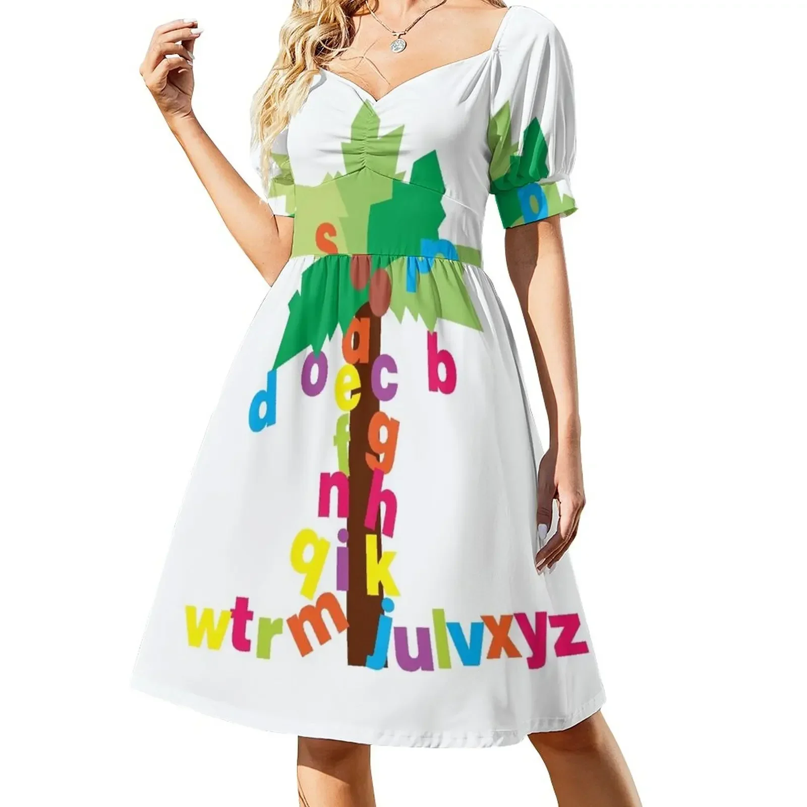 

Chicka Chicka Boom Boom. Short-Sleeved Dress evening dress woman Party dresses for women loose women's dress