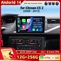 Android 14 Car Radio Multimedia Player for Citroen C5 2 2008 - 2017 Auto Wireless Carplay Gps Car Stereo DSP wifi+4G 2 Din Video