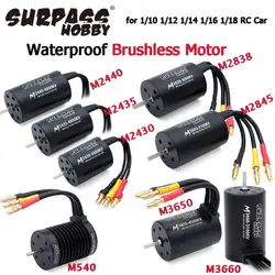 SURPASS HOBBY Waterproof Brushless Motor M2430/2435/2440/2838/2845/540/3650/3660 for Wltoys 1/10 1/12 1/14 1/16 1/18 RC Car Boat