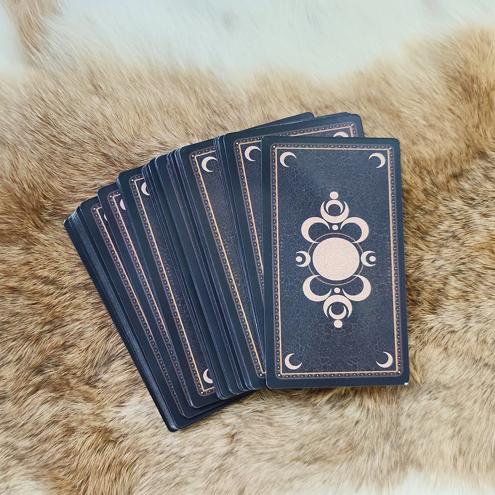 12CM×7CM Deviant Moon Divination Tarot Borderless Edition with Guidebook, Unique Tarot Cards, 78 Tarot Cards, Custom Design