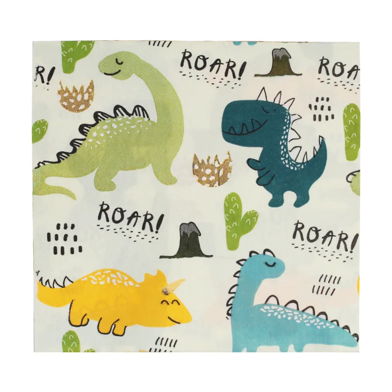 10/20 قطعة 33 سنتيمتر 2Layer حفلة عيد ميلاد المناديل ديناصور موضوع المناديل الزخرفية اللوحة الزخرفية ورقة DIY Decoupage ورقة