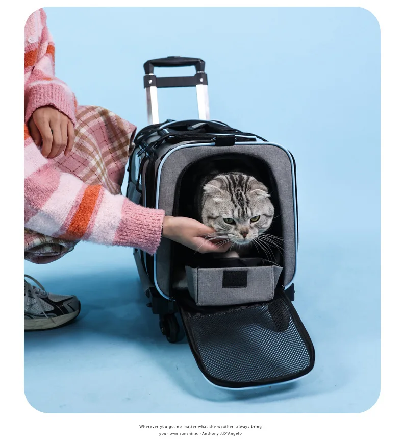 Expandable Drawbar Bag, Cat Bag, Portable Outdoor Cat and Dog Pet Bag, Breathable Portable Air Box, Cat Bag 2026 New