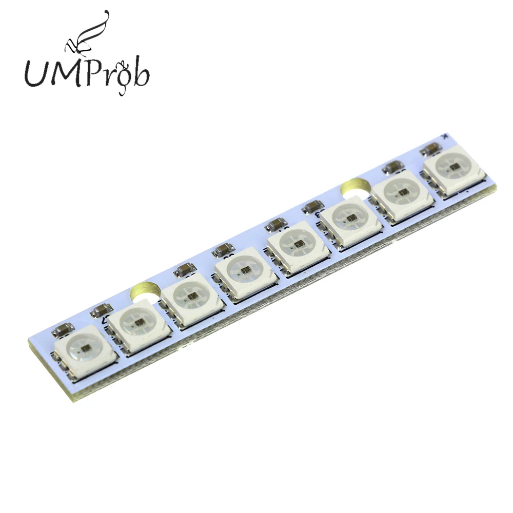 8 Channel WS2812 WS2812B WS 2811 5050 RGB LED Lamp Panel Module 5V 8-Bit Rainbow LED Precise