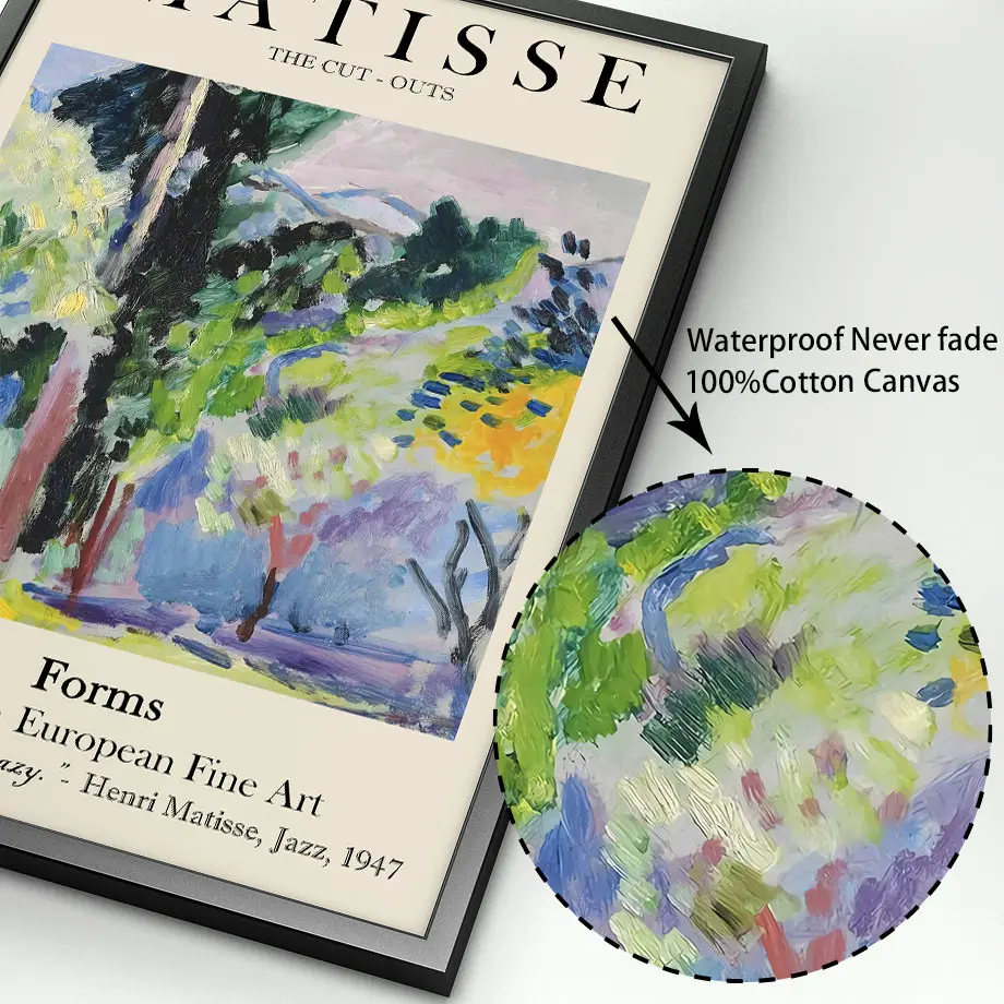 Vintage Famous Van Gogh Monet Matisse Klimt Poster Print Canvas Painting Retro Abstract Wall Art Pictures for Home Room Decor