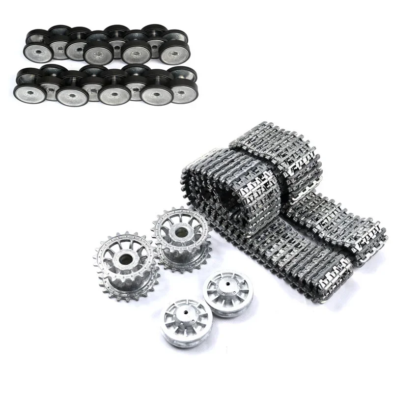 Henglong 1/16 Deutscher Tiger I 3818 Panther 3819 RC Panzer Metallketten Räder ohne Federungsstangen