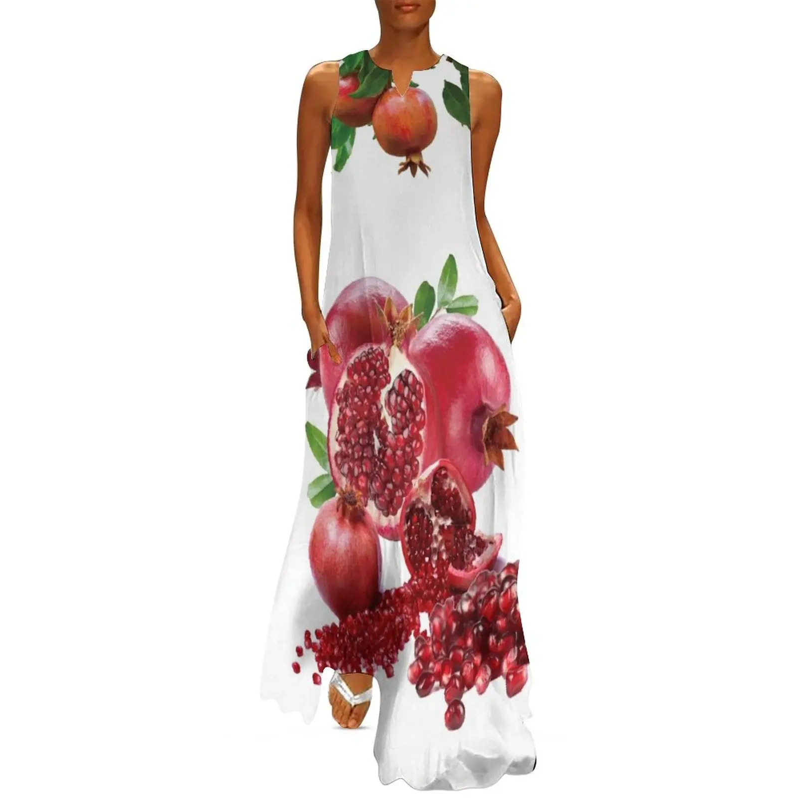 

Pomegranates Long Dress Women long dress beach dresses Long veiled dresses Dress