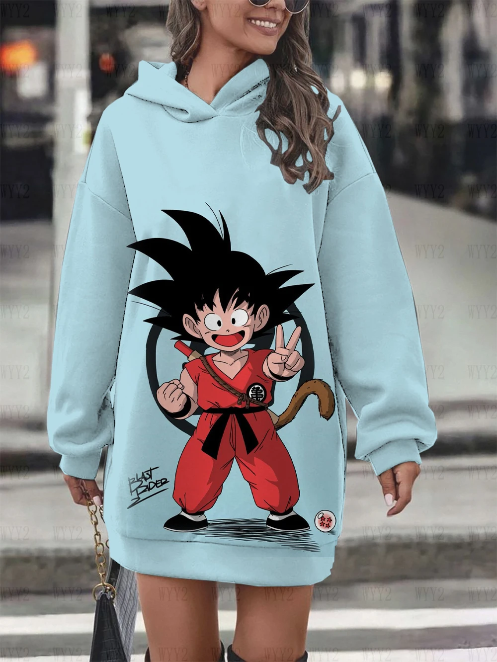 Sweats à capuche Dragon Ball pour femmes, sweat-shirt Anime, pull imprimé, style de rue, vêtements à la mode, automne et hiver, nouveau