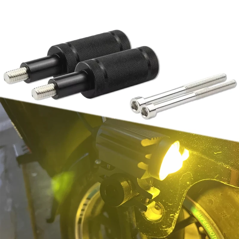 

Motorcycle Mudguard Spotlight Bracket LED Headlight Fog Light Support Base Motorbike Universal External Aluminum Alloy Bracket