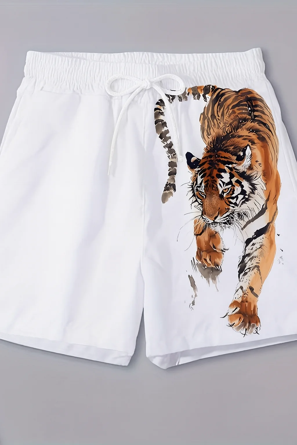 

Новинка 2023 года, мужские модные и сексуальные шорты для пляжного серфинга с 3D принтом тигра, водонепроницаемые, быстросохнущие, мягкая текстура