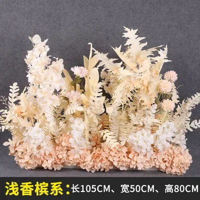 Champagne color fake flower, wedding road flower, stage decoration ornament