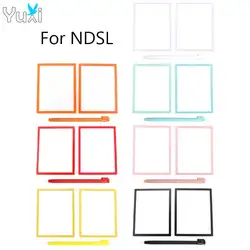 YuXi Top Upper LCD Screen Cover Bottom Lower Frame For DS Lite DSL for NDSL Game Console Plastic Lens Panel & Touch Stylus Pen