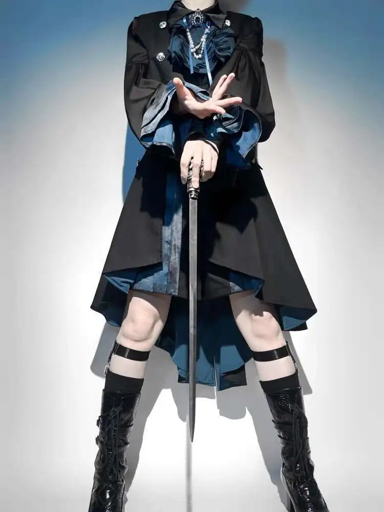 Baru Fiesta Karnaval Halloween Karena Cosplay Deep Joy Dark Tune Prince Seri Lolita Mantel Gaun Celana Pendek Setelan Atasan Dasi Kupu-kupu