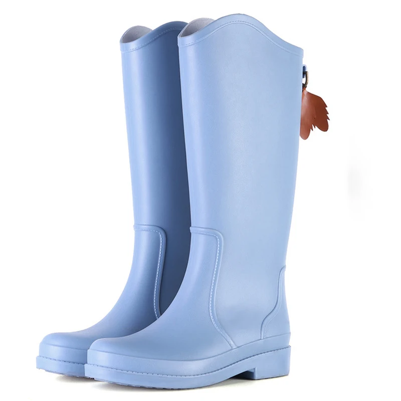 

장화 New Rubber Rainboots Women Rain Boots PVC Slip-on Rubber Boots For Women Shoes Waterproof Non-slip Wear-resistant Water Boots