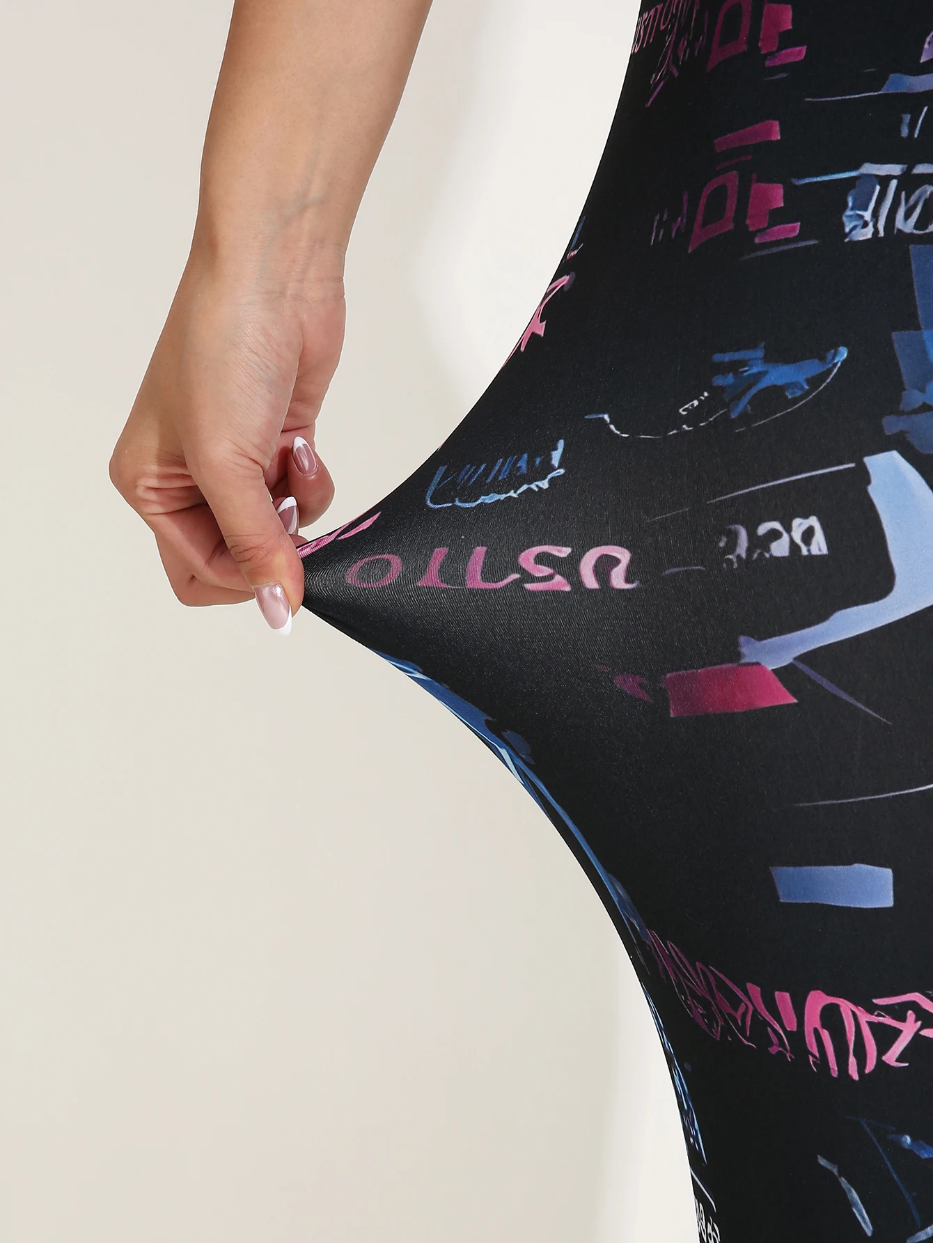 Autunno Inverno 1PACK Pantaloni di lana a nove punti con fondo nero da donna Pantaloni attillati sexy Sport casual Pantaloni da yoga fitness eleganti