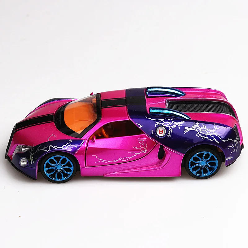 Bugatti Veyron Super carro esportivo para crianças, brinquedo de corrida Diecast, modelo puxador, colorido, A125, 1:32, menino