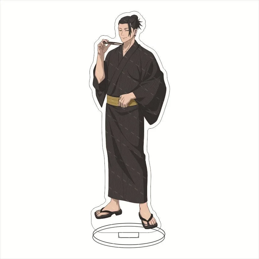 Jujutsu Kaisen 애니메이션 피규어 아크릴 스탠드 Satoru Gojo Geto Suguru Fushiguro Toji 모델 플레이트 홀더 데스크 장식 선물