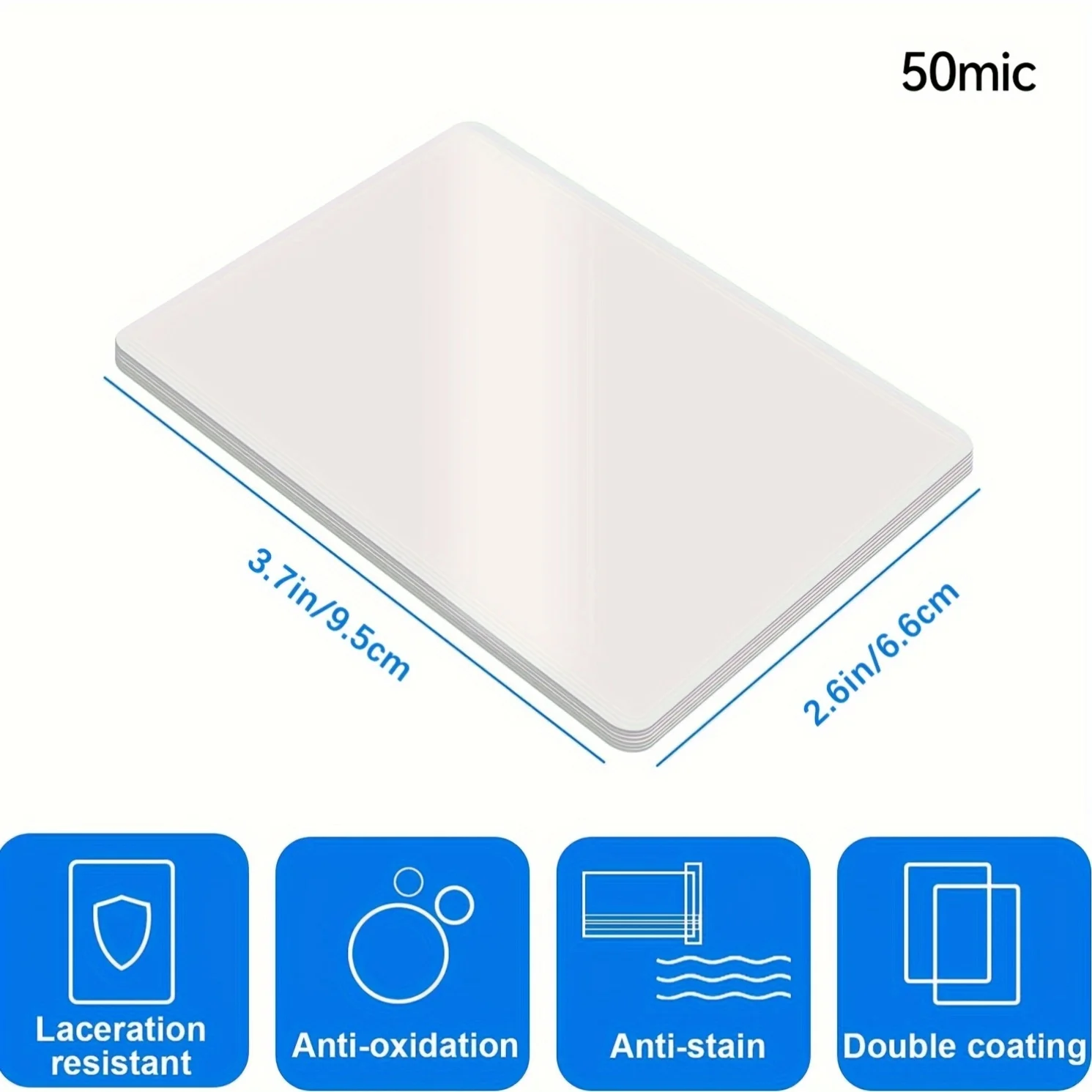 2.6x3.7 Inches 100 Pack Laminating Sheets Thermal Laminating Pouches 50mic Thickness Laminating Film