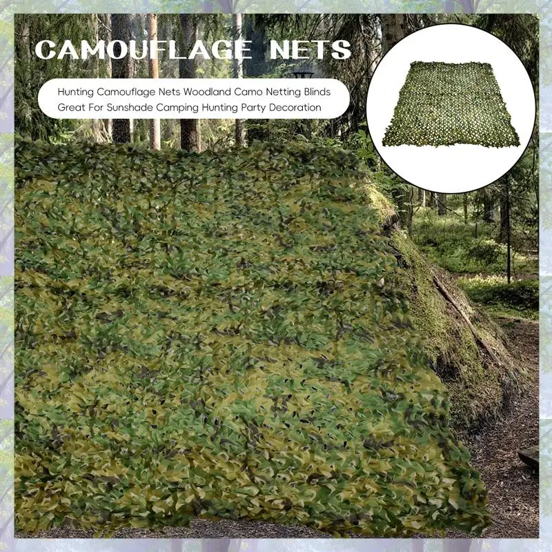 

Hunting Camouflage Nets Woodland Camo Netting Blinds Great For Sunshade Camping Hunting Party Decoration