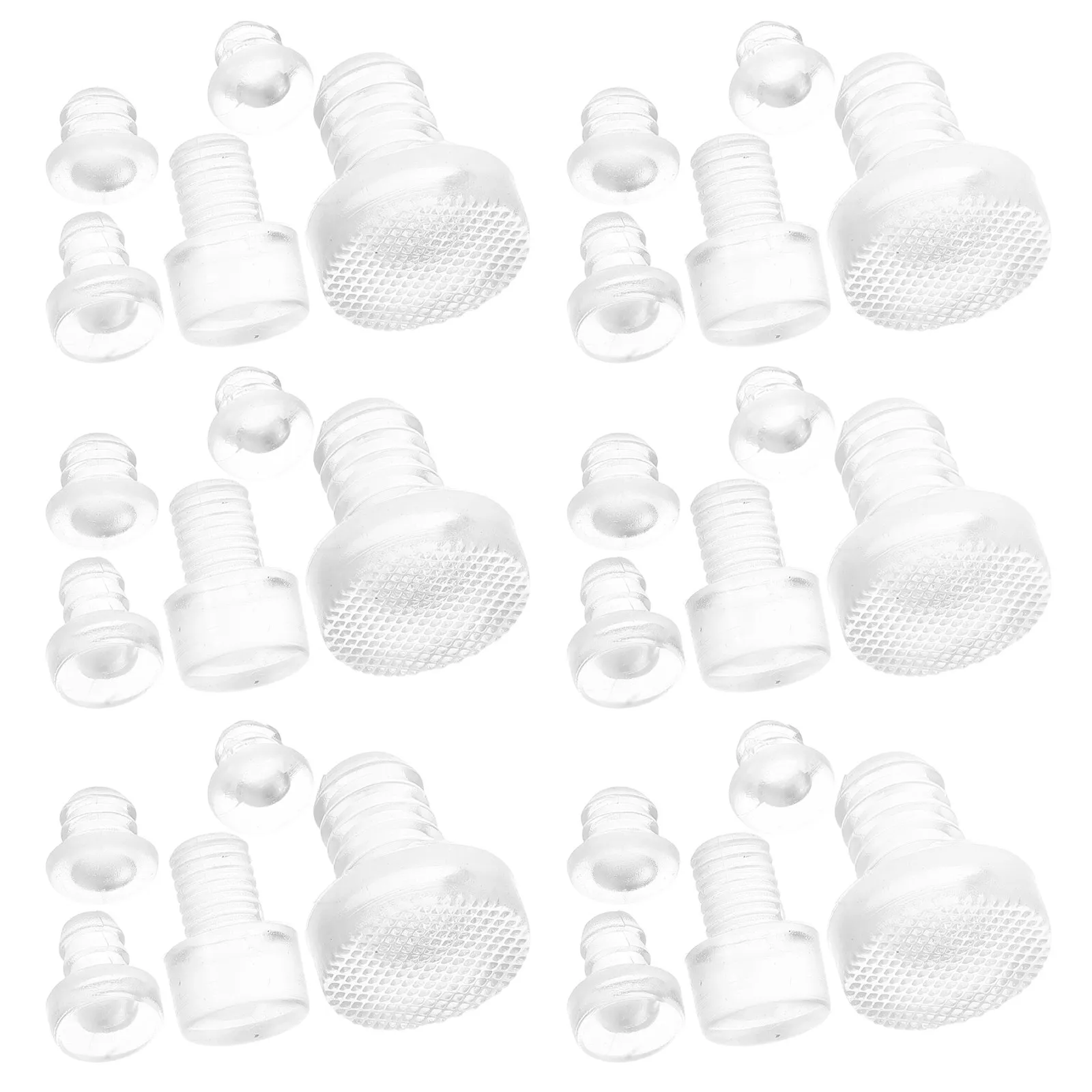 50Pcs Clear Furniture Pads For For Glass Table Furniture Maker Transparent Rubber Silent Anti-collision Soft Cabinet
