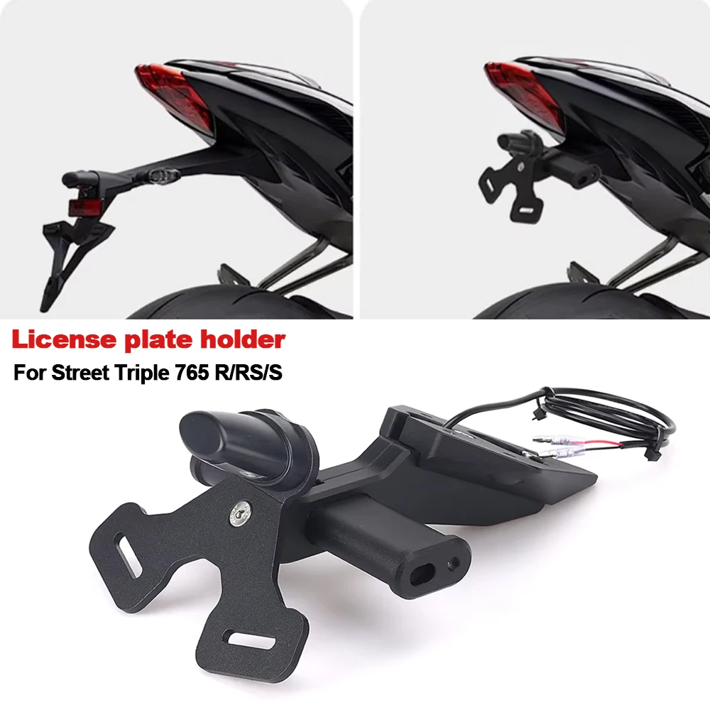 

New Motorcycle Rear Short Tail Stock Tidy License Plate Holder Tailstock Bracket For Street Triple 765 R/RS/S 675 Daytona 675 /R