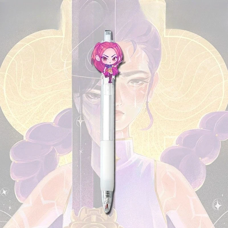 3 pezzi KPop Demon Hunters penna nera studente prendere un esame disegnare gioco Anime Cartoon Figure forniture di studio di cancelleria regalo per bambini S