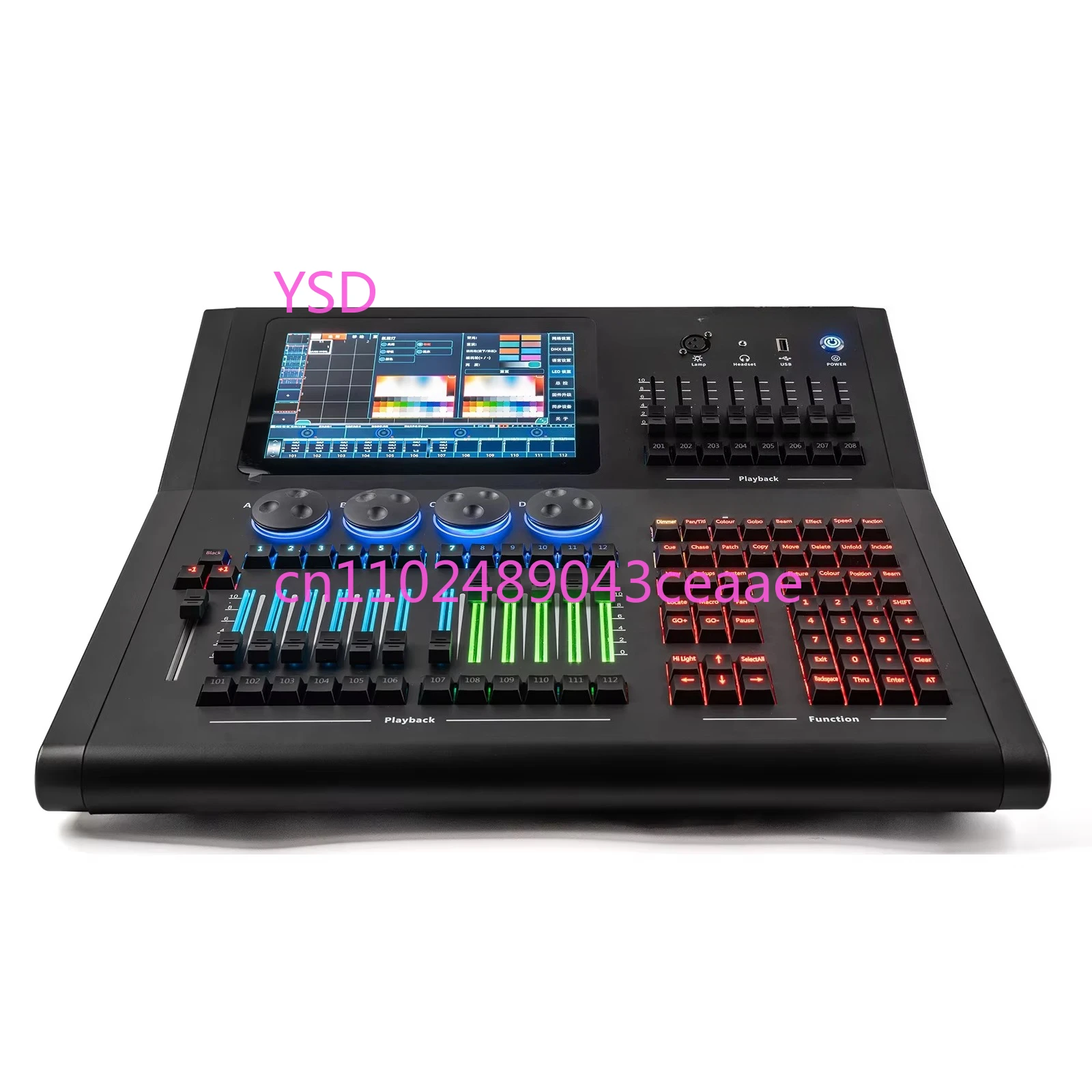 Lighting consoles, dimmers, large stage equipment, and DJ equipment rental