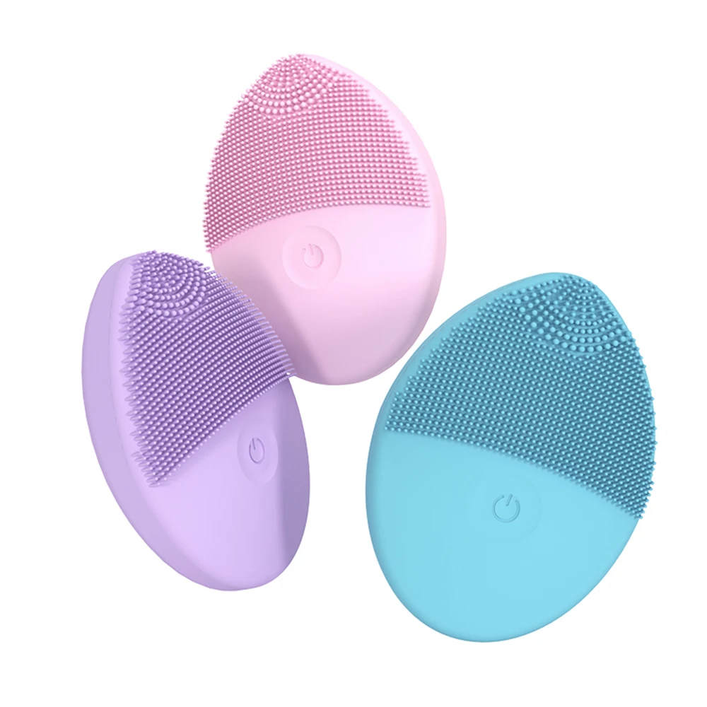 Brosse électrique de nettoyage du visage en silicone, vibration ultrasonique, nettoyeur de pores profonds, points noirs, livres, outils de nettoyage