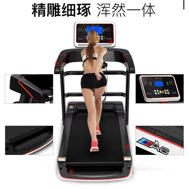 The New Home Treadmill Weight Loss Can Massage Electric Walker Full Folding Mini Fitness Equipment Exercise Machine Black Unisex