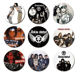 58mm Tokio Hotel Pin Brooch For Clothes Hat Bill Tom Kaulitz Brooch Badge for Backpack Accessories Decor Fans Gifts
