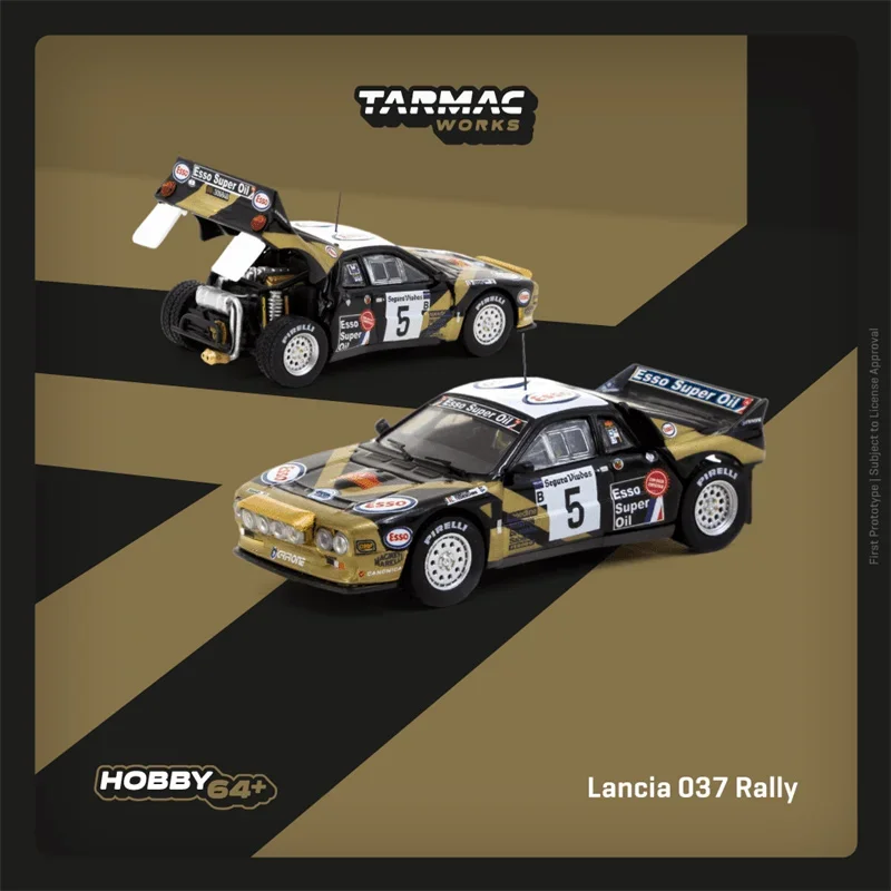 TarmacWork 1:64 Lancia 037 Rally Racing Catalunya No.5 Diecast Model Car